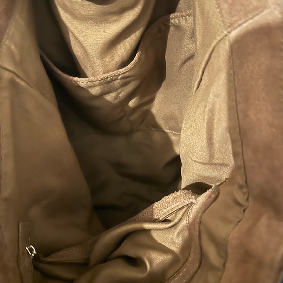 Moda Luxe Brown Suede Eyelet Design Bag Stylish Bag - Picture 7 of 12